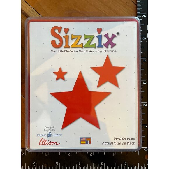 Sizzix 38-0154 Stars Die-Cutter Set For Crafts & Scrapbooking Projects - Picture 1 of 2